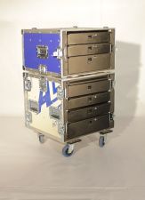 Vue tiroirs flycase régie