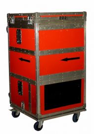 Flightcase pour 15 grands pieds micro et 5 petits
