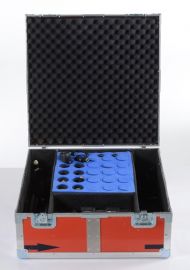 Flightcase pour 25 micros + 12 DI et accessoires (pinces etc.)